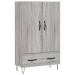 vidaXL Buffet haut sonoma gris 69 5x31x115 cm bois d'ingénierie