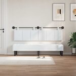 vidaXL Tête de lit suspendue Avec lumière LED Blanc Tissu
