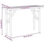 vidaXL Table console 115x39x75 cm bambou