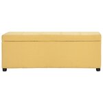 Banc banquette avec compartiment de rangement 116 cm jaune polyester 02_0010963
