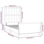 vidaXL Cadre de lit avec tête de lit marron foncé 80x200 cm Tissu