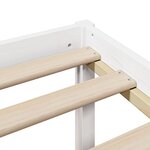 vidaXL Lit bibliothèque sans matelas blanc 90x190cm bois de pin massif