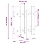 vidaXL Porte-manteau mural chêne artisanal 60 x 3 x 82 cm