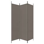 vidaXL Cloison de séparation 3 panneaux Anthracite 150x200 cm Tissu