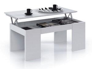 Table basse " Ora " - 100 x 50 x 43 cm - Blanc Brillant