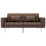 vidaXL Canapé-lit Marron Tissu