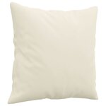 vidaXL Ensemble de canapés 3 Pièces avec coussins crème velours