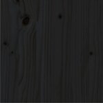 vidaXL Cadre de lit sans matelas noir bois de pin massif 90x200 cm