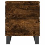 vidaXL Tables de chevet 2 Pièces chêne fumé 40x35x50 cm bois ingénierie