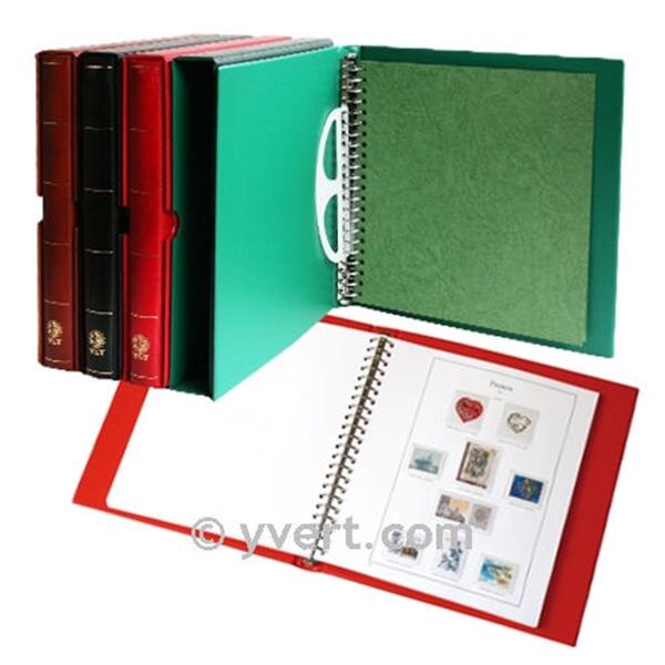 Album LINDNER 1124-G étui + reliure - Album à 18 anneaux pour timbres