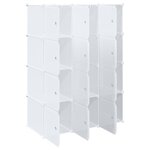 vidaXL Cubes de rangement 12 Pièces avec tiges de suspension PP