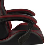 vidaXL Fauteuil de jeux vidéo Noir et rouge bordeaux Similicuir