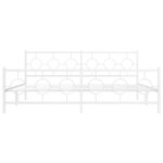 vidaXL Cadre de lit métal sans matelas et pied de lit blanc 200x200 cm