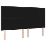 vidaXL Tête de lit Noir 180 cm tissu