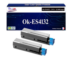T3AZUR -2x Toners compatibles avec Oki Executive ES4132  ES4192  ES5112  ES5162