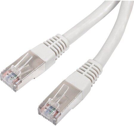 Câble/Cordon réseau RJ45 Catégorie 6 FTP (F/UTP) Droit 15cm (Blanc)
