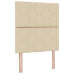 Box Spring VidaXL avec Matelas - Crème  80x200 cm Tissu