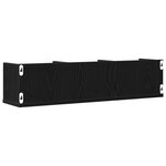 Étagère murale CD vidaXL en chêne noir 75x18x18 cm en bois d'ingénierie