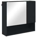 vidaXL Ensemble de mobilier de salle de bain Montage mural 4 Pièces Noir