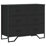 vidaXL Commode noir 91x35 5x74 5 cm bois d'ingénierie