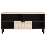 vidaXL Meuble TV avec tiroir Finition Lavage Blanc 100 x 33 x 46 cm