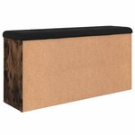 vidaXL Banc à chaussures chêne fumé 102x32x50 cm bois d'ingénierie