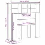 vidaXL Cabinet de Tête de Lit avec étagère Chêne noir Bois Composite