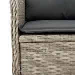 vidaXL Canapé d'angle de jardin et coussins gris clair résine tressée