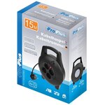Proplus enrouleur de câble 15 m schuko à 4 voies