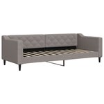 vidaXL Lit de jour avec gigogne et matelas taupe 80x200 cm tissu