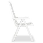 vidaXL Ensemble à manger d'extérieur 7 Pièces Plastique Blanc