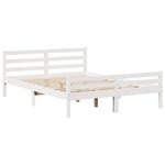 vidaXL Cadre de lit sans matelas blanc 160x200 cm bois de pin massif