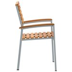 vidaXL Set de 8 chaises de jardin empilables en acacia massif et métal