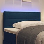 vidaXL Tête de lit LED avec des lumières à LED Bleu 90 cm tissu