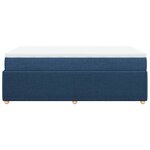 vidaXL Sommier à lattes de lit avec matelas bleu 120x190 cm tissu