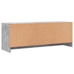 vidaXL Meuble TV gris béton 102x30x37 5 cm bois d'ingénierie