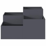 vidaXL Cache-pot de jardin Anthracite 80 x 80 x 48 cm Acier