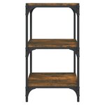 vidaXL Bibliothèque Chêne fumé 40x33x70 5cm Bois d'ingénierie et acier