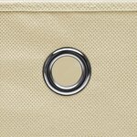 vidaXL Boîtes de rangement à couvercles 10 Pièces Crème 32x32x32 cm Tissu