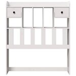 vidaXL Tête de lit avec rangement blanc 75 cm bois massif de pin