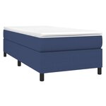 vidaXL Sommier à lattes de lit avec matelas Bleu 80x200 cm Tissu