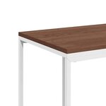 vidaXL Table d'appoint avec roues Blanc 40x30x63 5cm Bois d'ingénierie