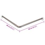 RIDDER Tringle de rideau de douche d'angle Chrome 80x80x2 5 cm