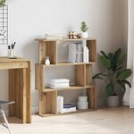 vidaXL Bibliothèque chêne artisanal 80x24x96 cm bois d'ingénierie