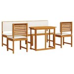 vidaXL Ensemble bistro de jardin 5 Pièces Marron Bois d'acacia massif