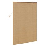 vidaXL Stores et Occultants avec des rideaux Marron Clair Bambou