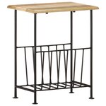 vidaXL Porte-revues 40x30x50 cm Bois de manguier solide et acier