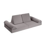 Pack Saut  and  Détente : Trampoline JUMP 244 + Canapé enfant KREATY (crème)