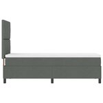 vidaXL Lit à ressorts avec matelas Gris foncé 80 x 200 cm tissu