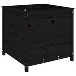 vidaXL Jardinière noir 82 5x82 5x78 cm bois massif de pin